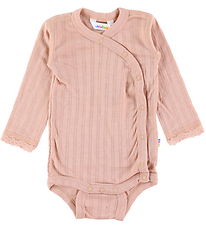 Joha Wrap Bodysuit L/æ - Wool/Silk - Peach