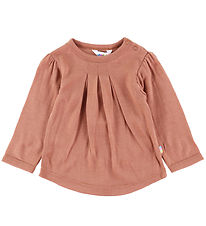 Joha Bluse - Wolle - Rot/Braun