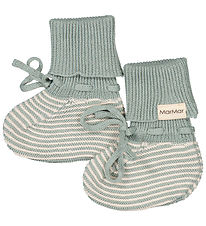 MarMar Krabbelschuhe - Strick - Dusty Jade Stripe