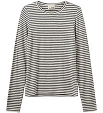 Sofie Schnoor Blouse - Rib - Petricia - Grey Striped