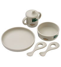 Liewood Dinner Set - Silicone - 4 Parts - Ryle - Dinosaurs/Mist