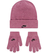 Nike Mössa/Handskar - Stickad - Magi Flamingo m. Glitter
