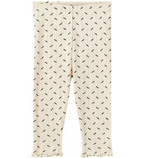 Sofie Schnoor Leggings - Nalín - Antique White M. Prentað/Mynstu
