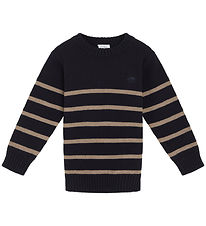 Hust and Claire Blouse - Knitted - Pelle - Navy w. Stripes