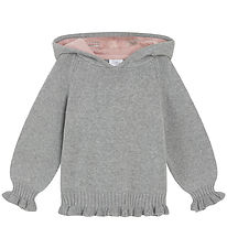 Hust and Claire Hoodie - Knitted - Pinja - Light Grey Melange