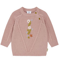 Hust and Claire Blouse - Knitted - Panya - Dusty Rose w. Flowers