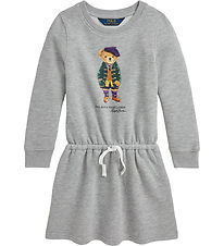 Polo Ralph Lauren Sweatkleid - Grau Meliert m. Kuscheltier