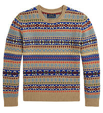Polo Ralph Lauren Blouse - Cotton/Wool - Beige/Multicolour