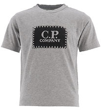 C.P. Company Stuttermabolur - Grátóna M. Svart