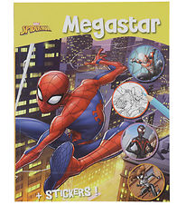 Megastar Colouring Book w. Stickers - 128 Pages - Marvel Spiderm