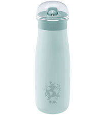 Nuk Vatnsflaska M. sogrör - Mini-Me Flip - 500 ml - Stál - Globe