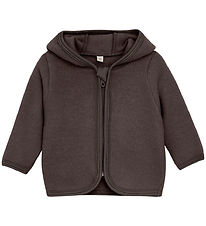 Huttelihut Cardigan - Wool fleece - Raisin w. Ears