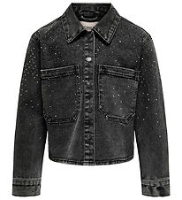 Kids Only Gallajakki - KogCassie - Þvegið Black/Rhinestone