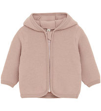 Huttelihut Cardigan - Wool fleece - Mahogany Rose w. Ears