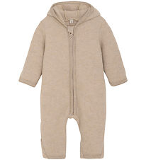Huttelihut Overall - Ullfleece - Camel Melange m. Öron