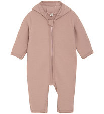 Huttelihut Overall - Ullfleece - Mahogany Rose m. Öron
