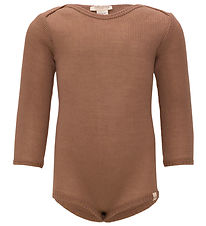 Minimalisma Bodysuit L/æ - Rib - Wool - Alaska - Toffee