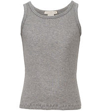 Minimalisma Top - Rib - Silk/Cotton - Billund - Grey Melange