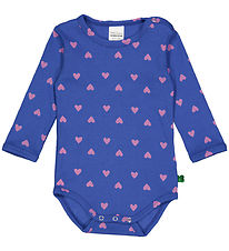 Freds World Bodysuit L/æ - Rib - Heart - Star Blue/Pink Haze