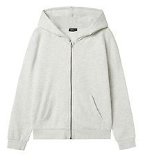 LMTD Cardigan w. Hood - Noos - NlnNizu - Light Grey Melange