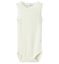 Name It Bodysuit u/æ - Wool - NbfWang - Snow White w. Pointelle