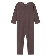 Name It Ullpyjamasdräkt - NmfWang - Sparrow m. Hålmönster