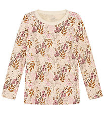 Hust and Claire Blouse - Wool/Bamboo - Abelin - Orchid w. Flower