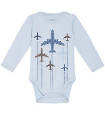 Hust and Claire Bodysuit L/æ - Wool/Bamboo - Baloo - Cloud Blue