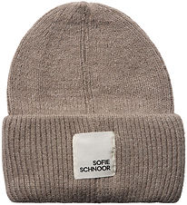 Sofie Schnoor Beanie - Knitted - Brown Melange