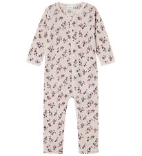 Name It Ullpyjamasdräkt - Noos - NbfWang - Lila Ash m. Hålmönste