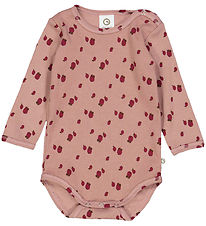 Müsli Bodysuit L/æ - Rib - Apple - Daydream/Cabernet/Bark