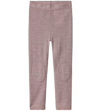 Name It Leggings - Wool - Noos - NmfWang - Purple Dove w. Pointe