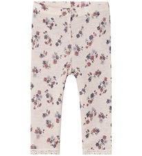 Name It Leggings - Wool - Noos - NbfWang - Lilac Ash w. Pointell