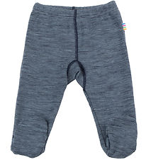 Joha Leggings w. Feet - Wool - Blue