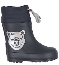 Wheat Thermo Boots - Solid - Navy Bear