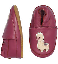 Melton Soft Sole Leather Shoes - Red Violet w. Lama