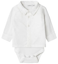 Name It Skyrtu samfella L/æ - NbmNasin - Bright White