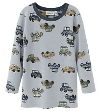 Name It Blouse - Wool - Noos - NmmWang - Gray Dawn w. Cars