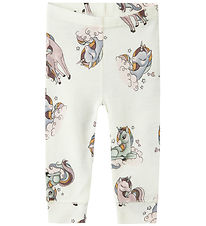 Name It Leggings - Wool - NbfWillitus - Snow White w. Unicorns