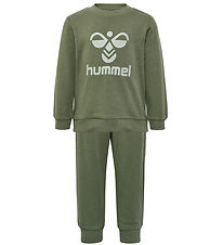 Hummel Sett - HmlArine Crewsuit - Dusty Olive