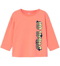 Name It Blouse - NmmNoel - Fusion Coral w. Graffiti