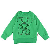 DYR-Cph Sweatshirt - Djurbälg - Green Outline Elephant