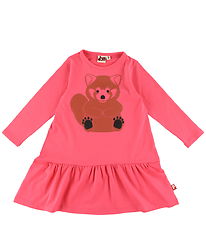 DYR-Cph Dress - Dyrbirdy - Bright Pink Full Red Panda