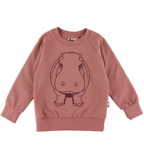 DYR-Cph Sweatshirt - Djurbälg - Antik Rose Outline Hippo