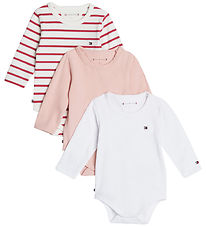 Tommy Hilfiger Gift Box - Bodysuit L/æ - 3-Pack - Soft Rose