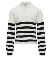 Kids Only Blouse - Half Zip - Noos - KogFranca - Cloud Dancer/Bl