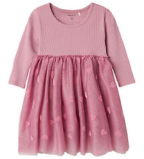 Name It Kleid - NbfNajas - Mauve Orchid m. Herzen