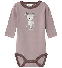 Name It Bodysuit L/æ - Wool - NbfWillit - Purple Dove