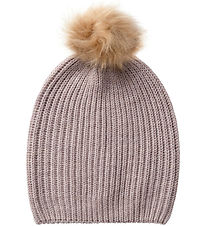 Name It Beanie - Wool - Knitted - NkfWhoma - Purple Dove