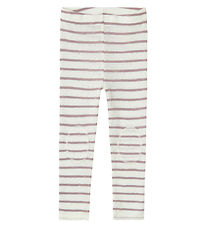 Name It Leggings - Wool - Noos - NmfWang - Snow White/Purple Dov